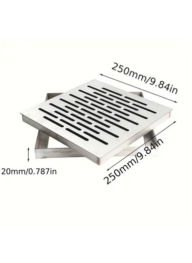 Stainless Steel Invisible Manhole Cover Grate 150x150x20mm Non Slip Drainage Cover Rust Resistant - Image 4
